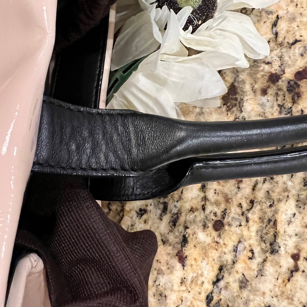 Kate Spade Pink Black Patent Leather Satchel Handbag - Picture 4 of 16